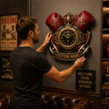 Personalized Boxer Wall Clock with Custom Name — personalized with a custom name