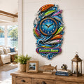 Personalized Fishing Lure Wall Clock, Custom Name Gift for Anglers — personalized with a custom name