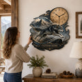 Personalized Running Wolf Wall Clock with Custom Name — personalized with a custom name