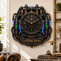 Personalized Electric Coil Wall Clock with Custom Name — personalized with a custom name
