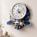 Personalized Aerospace Professional Wall Clock with Custom Name — personalized with a custom name