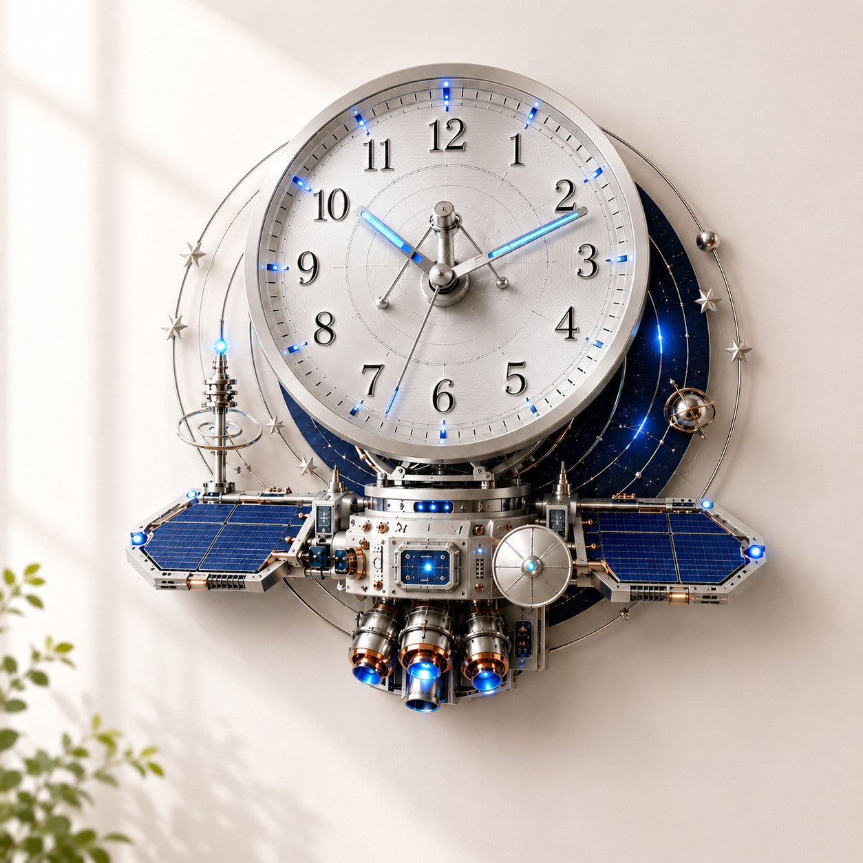Personalized Aerospace Professional Wall Clock with Custom Name — personalized with a custom name
