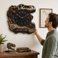 Personalized Evolution-inspired Interiors Wall Clock with Custom Name — personalized with a custom name