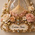 Personalized Hourglass Wall Clock with Custom Name — personalized with a custom name