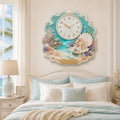 Personalized Pearl Shell Wall Clock with Custom Name — personalized with a custom name