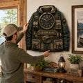 Personalized Fishing Jacket Wall Clock, Custom Name Gift for Anglers — personalized with a custom name