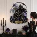 Personalized Grim Reaper Crystal Horse Wall Clock with Custom Name — personalized with a custom name