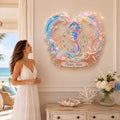 Personalized Seahorse Wall Clock with Custom Name — personalized with a custom name