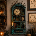 Personalized Gothic Apothecary Wall Clock with Custom Name (Design 2) — personalized with a custom name