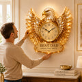Personalized Best Dad Eagle Wall Clock, Custom Name Gift for Dad — personalized with a custom name