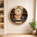 Personalized Reading Alcove Wall Clock with Custom Name — personalized with a custom name