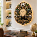 Personalized Soccer Lounge Wall Clock with Custom Name — personalized with a custom name