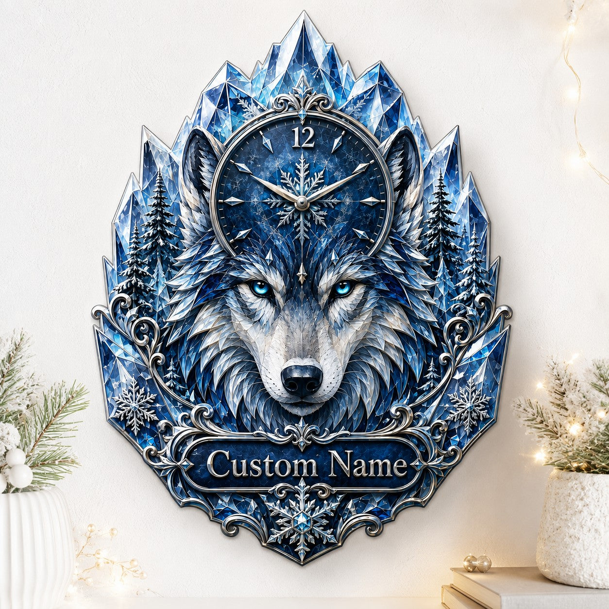 Personalized Wildlife Enthusiasts Wall Clock with Custom Name — personalized with a custom name