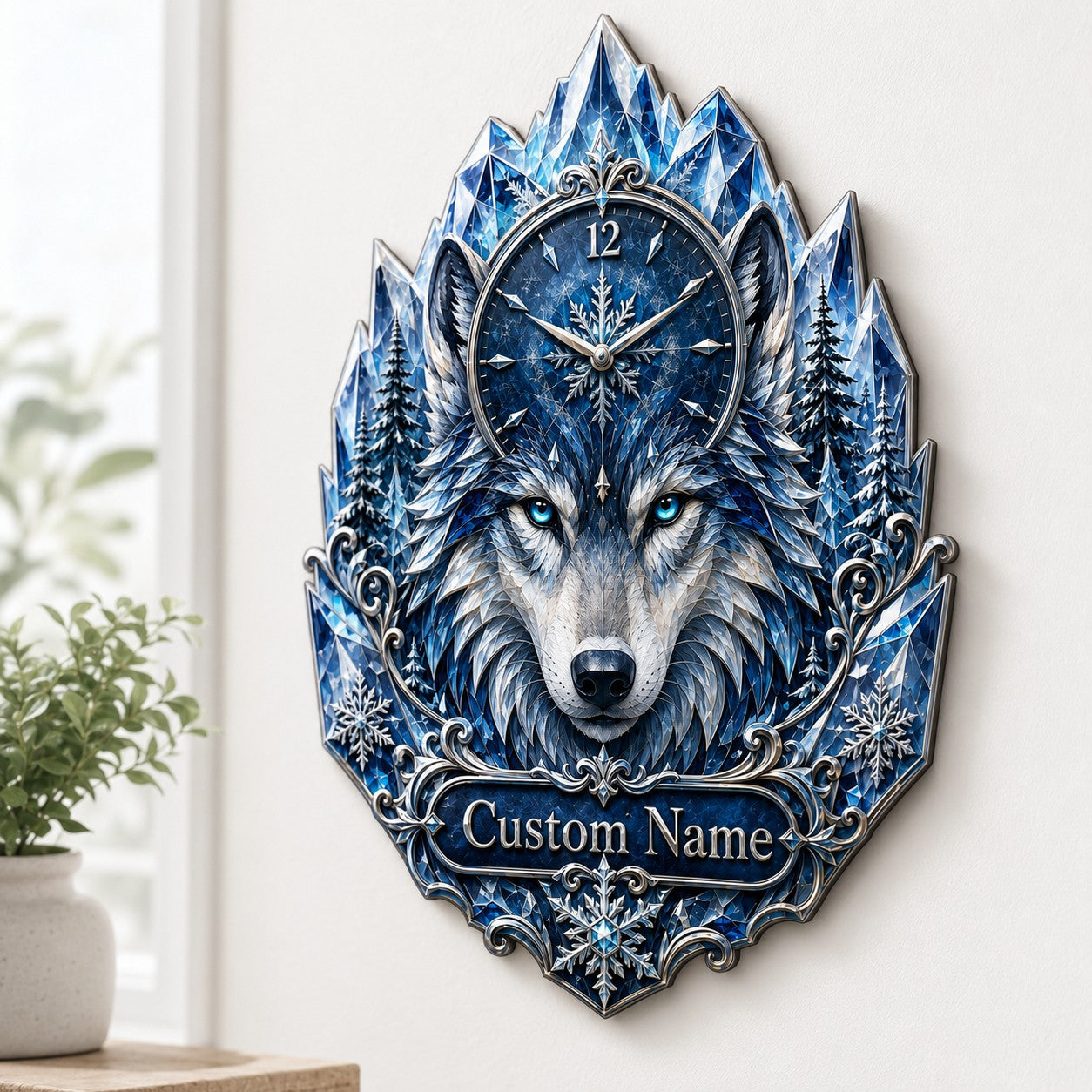 Personalized Wildlife Enthusiasts Wall Clock with Custom Name — personalized with a custom name