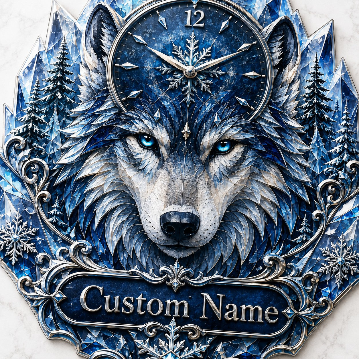 Personalized Wildlife Enthusiasts Wall Clock with Custom Name — personalized with a custom name