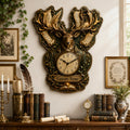 Personalized Literary Stag Wall Clock with Custom Name — personalized with a custom name