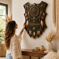 Personalized Tribal Corset Wall Clock with Custom Name — personalized with a custom name