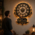 Personalized Motorcycle Enthusiast Wall Clock with Custom Name — personalized with a custom name